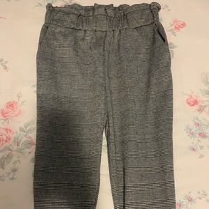 Grey paper bag pants (high waisted)